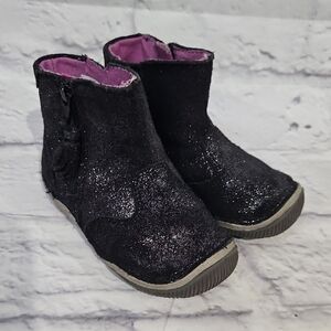 Stride Rite Black Glitter Boots